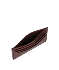 THE BRIDGE ALBERTO porte-cartes en cuir plat Marron / Palladium - Portefeuilles Homme - 4