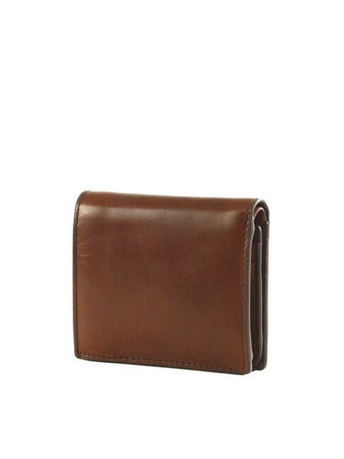 GIACOMO Portefeuille en cuir avec porte-monnaie Marron / Ruth&eacute;nium - Portefeuilles Homme