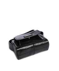 THE BRIDGE FLORA Sac &agrave; bandouli&egrave;re en cuir avec poche black Gold - Sacs pour Femme - 5