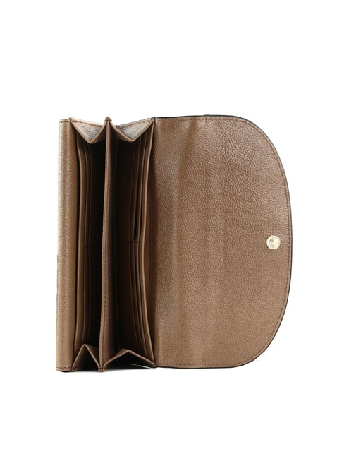 ELISABETTA Grand portefeuille en cuir &agrave; rabat hu&icirc;tre ab. or - Portefeuilles Femme