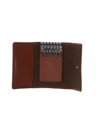 THE BRIDGE GIACOMO &Eacute;tui &agrave; cl&eacute;s en cuir Marron / Ruth&eacute;nium - Porte-cl&eacute;s - 2