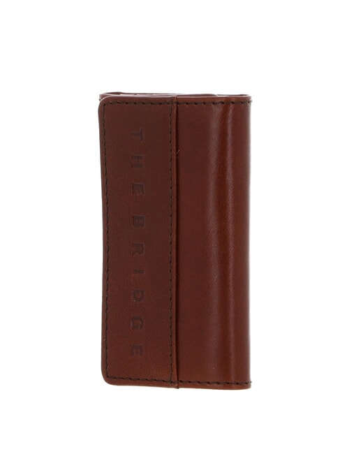 GIACOMO &Eacute;tui &agrave; cl&eacute;s en cuir Marron / Ruth&eacute;nium - Porte-cl&eacute;s