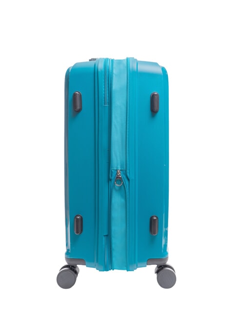 SLIDE Ensemble cabine + extensible moyen et grand, ultra-résistant bleu malachite - Valises Rigides