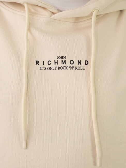 KAHIN Sweat &agrave; capuche coupe d&eacute;contract&eacute;e bonnet blanc - Pulls molletonn&eacute;s