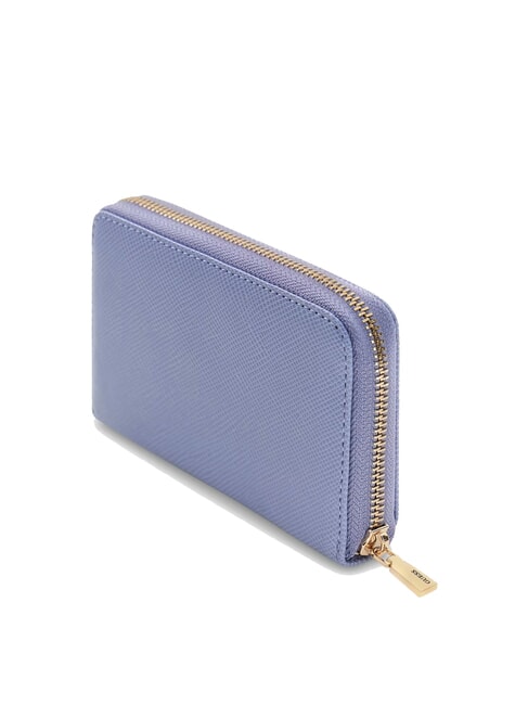 LAUREL 2 Portefeuille moyen &agrave; imprim&eacute; saffiano gris bleu - Portefeuilles Femme