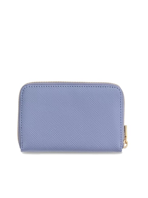 LAUREL 2 Portefeuille moyen &agrave; imprim&eacute; saffiano gris bleu - Portefeuilles Femme
