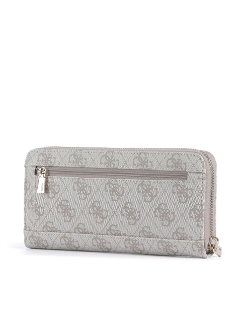 LAUREL 2 Grand portefeuille zipp&eacute; logo taupe fonc&eacute; - Portefeuilles Femme