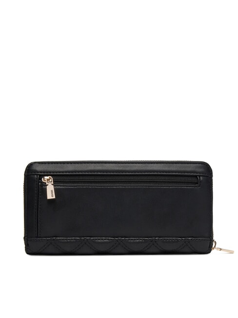 GIULLY 2 Grand portefeuille matelass&eacute; &agrave; fermeture &eacute;clair NOIR - Portefeuilles Femme