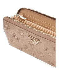 GUESS CRESIDIA 2 Grand portefeuille zipp&eacute; logo taupe fonc&eacute; - Portefeuilles Femme - 2
