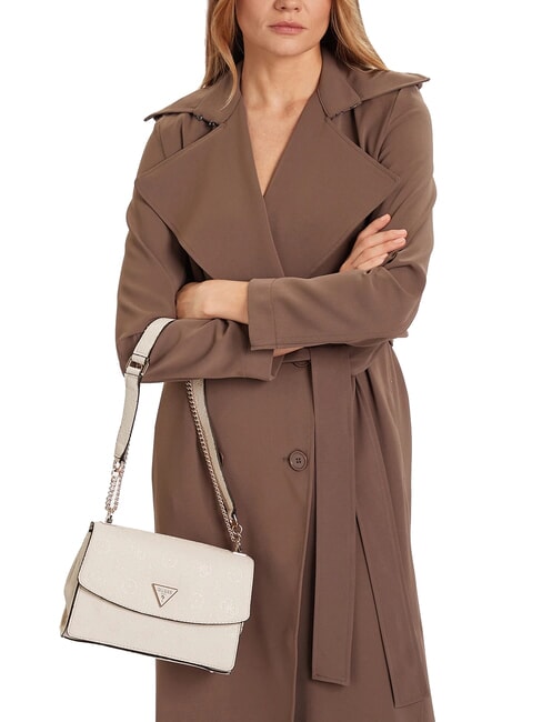 CRESIDIA II Sac &agrave; bandouli&egrave;re avec rabat logo blanc cass&eacute; - Sacs pour Femme