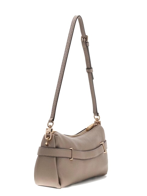 YESBA Petit sac bandouli&egrave;re avec breloque taupe fonc&eacute; - Sacs pour Femme