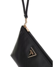 GUESS LAUREL 2 Pochette Saffiano avec manchette NOIR - Sacs pour Femme - 3