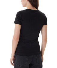 GUESS FLOWERS TRIANGLE T-shirt extensible &agrave; manches courtes jetbla - T-shirt - 2