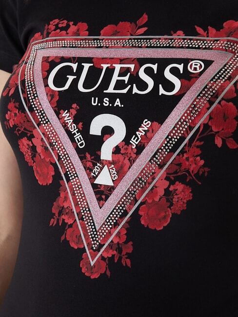 FLOWERS TRIANGLE T-shirt extensible &agrave; manches courtes jetbla - T-shirt