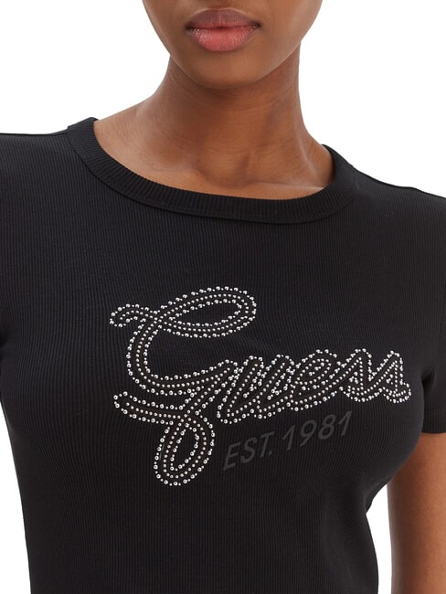 STUDS SCRIPT T-shirt &agrave; manches courtes coupe ajust&eacute;e jetbla - T-shirt