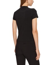 GUESS MOCK NECK ALL OVER 4G T-shirt slim fit orné de strass - T-shirt