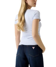 GUESS MINI TRIANGLE T-shirt col V bleu des voies respiratoires - T-shirt - 2