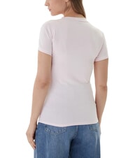 GUESS MINI TRIANGLE T-shirt col V rose d&eacute;licat - T-shirt - 2