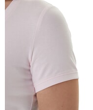 GUESS MINI TRIANGLE T-shirt col V rose d&eacute;licat - T-shirt - 4