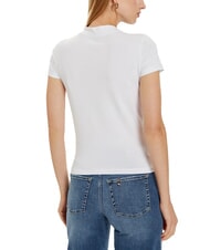 GUESS MOCK NECK ALL OVER 4G T-shirt slim fit orné de strass blanc pur - T-shirt - 2