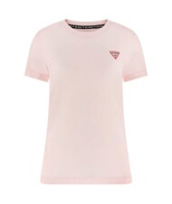 GUESS MINI TRIANGLE T-shirt coupe slim rose délicat - T-shirt - 4