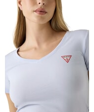 GUESS MINI TRIANGLE T-shirt col V bleu des voies respiratoires - T-shirt - 3