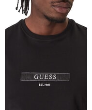 GUESS LOGO BOX T-shirt &agrave; manches courtes coupe ajust&eacute;e jetbla - T-shirt - 3