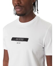 GUESS LOGO BOX T-shirt &agrave; manches courtes coupe ajust&eacute;e blanc pur - T-shirt - 3