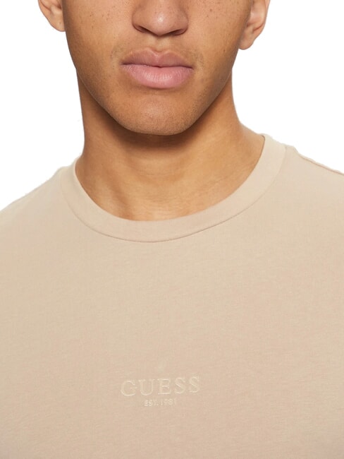 AIDY T-shirt &eacute;crit de la m&ecirc;me couleur sable neutre - T-shirt