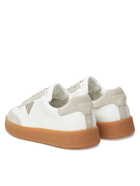 WIMAN Baskets en cuir blanc beige - Chaussures Homme