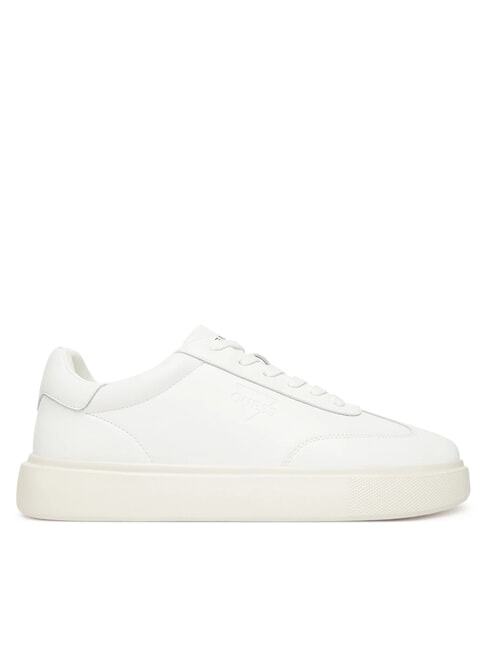 PLAZA Baskets en cuir blanc - Chaussures Homme