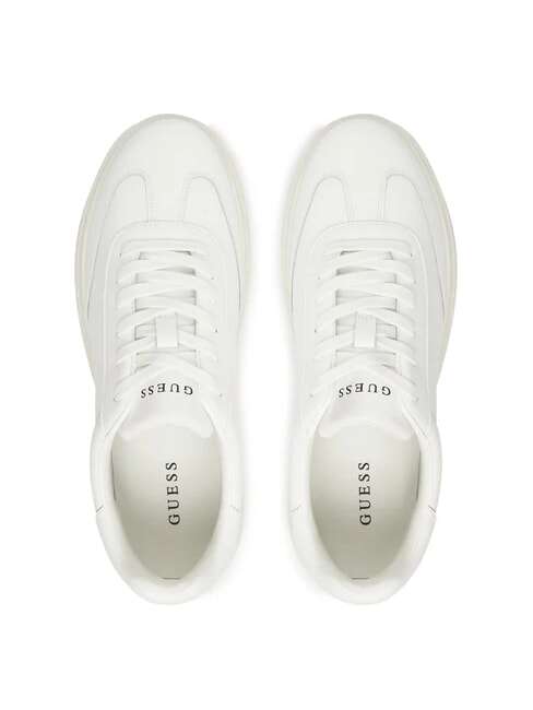 PLAZA Baskets en cuir blanc - Chaussures Homme