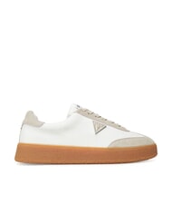GUESS WIMAN Baskets en cuir blanc beige - Chaussures Homme - 2