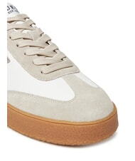GUESS WIMAN Baskets en cuir blanc beige - Chaussures Homme - 3
