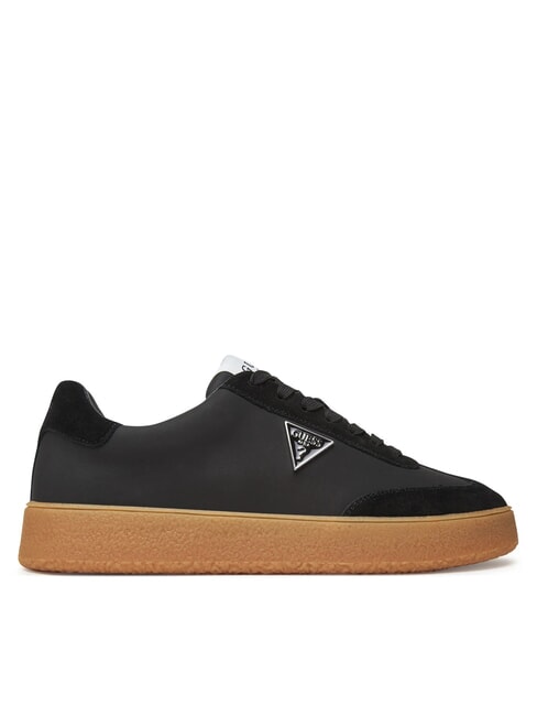 WIMAN Baskets en cuir NOIR - Chaussures Homme