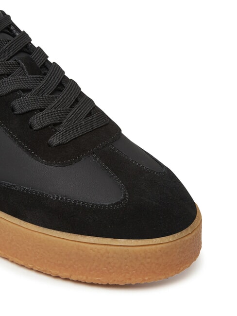 WIMAN Baskets en cuir NOIR - Chaussures Homme