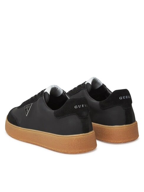 WIMAN Baskets en cuir NOIR - Chaussures Homme