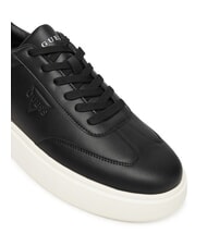 GUESS PLAZA Baskets en cuir NOIR - Chaussures Homme - 4