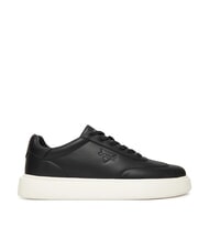 GUESS PLAZA Baskets en cuir NOIR - Chaussures Homme - 2