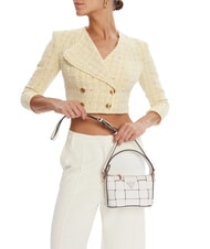 GUESS MAYLEE Mini sac &agrave; main avec bandouli&egrave;re OFFWHITE - Sacs pour Femme - 4