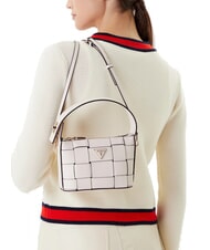 GUESS MAYLEE Mini sac &agrave; main avec bandouli&egrave;re OFFWHITE - Sacs pour Femme - 5