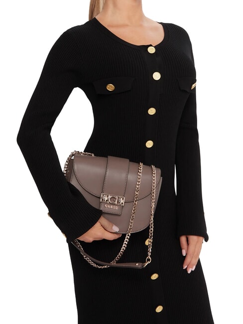 JANE Mini sac bandouli&egrave;re taupe fonc&eacute; - Sacs pour Femme