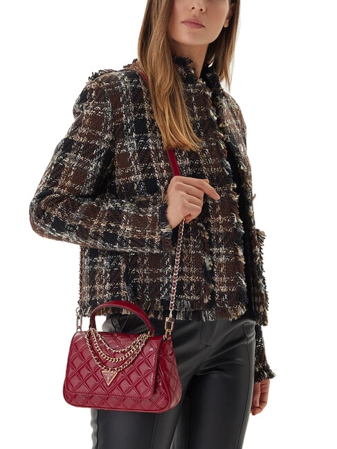 GIULLY Sac &agrave; main avec bandouli&egrave;re ROUGE - Sacs pour Femme