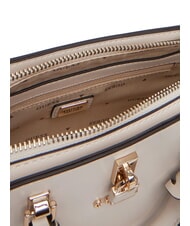 GUESS QUEENSLAND Mini sac à main avec bandoulière blanc cassé/taupe - Sacs pour Femme - 3