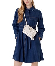 GUESS QUEENSLAND Mini sac à main avec bandoulière blanc cassé/taupe - Sacs pour Femme - 4