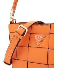 GUESS MAYLEE Mini sac bandouli&egrave;re seau orange - Sacs pour Femme - 4