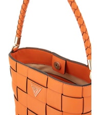 GUESS MAYLEE Mini sac bandouli&egrave;re seau orange - Sacs pour Femme - 5