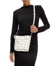 GUESS MAYLEE Mini sac bandouli&egrave;re seau OFFWHITE - Sacs pour Femme - 4