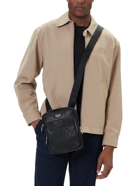 BOSTON sac plat NOIR - Sacs en Bandouli&egrave;res pour Homme