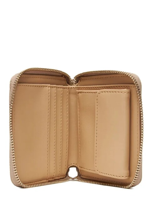 PHOEBE petit portefeuille zipp&eacute; logo simplement taupe - Portefeuilles Femme